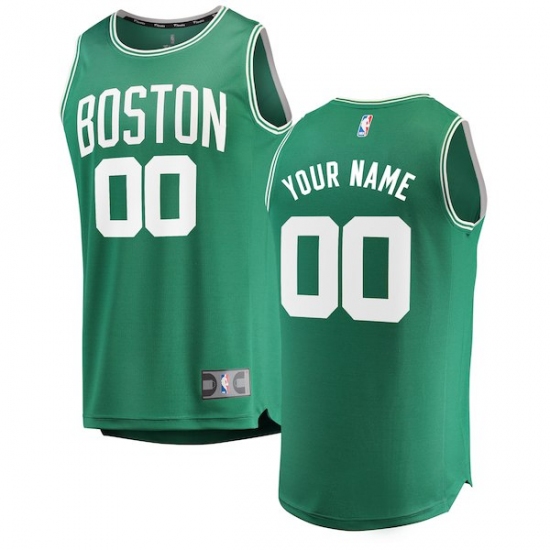Men's Boston Celtics Fanatics Branded Kelly Green Fast Break Custom Replica Jersey - Icon Edition - Ujersey