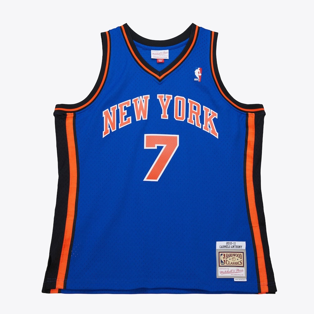 Men's New York Knicks Carmelo Anthony Mitchell & Ness Blue 2010/11 Swingman Jersey