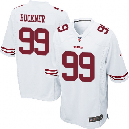 Men's Nike San Francisco 49ers #99 DeForest Buckner Game White NFL Jersey - Ujersey