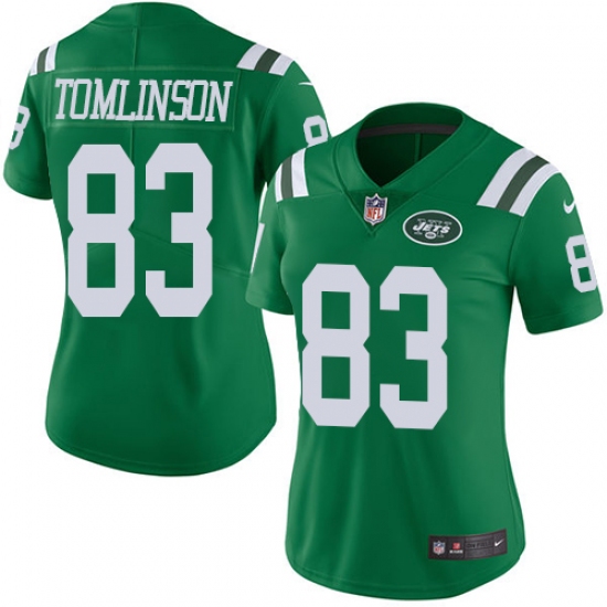 Women's Nike New York Jets #83 Eric Tomlinson Limited Green Rush Vapor Untouchable NFL Jersey - Ujersey
