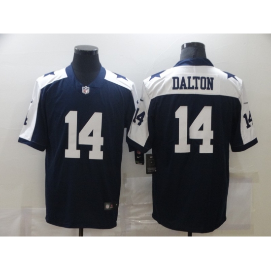 Men's Dallas Cowboys #14 Andy Dalton Nike Blue Throwback Limited Jersey - Ujersey