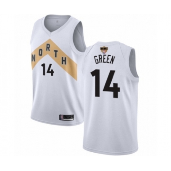 Men's Toronto Raptors #14 Danny Green Swingman White 2019 Basketball Finals Bound Jersey - City Edition - Ujersey