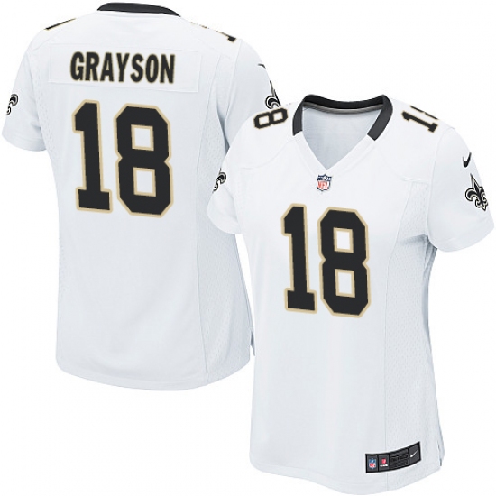 Women's Nike New Orleans Saints #18 Garrett Grayson Game White NFL Jersey - Ujersey