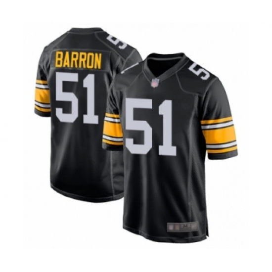 Men's Pittsburgh Steelers #51 Mark Barron Game Black Alternate Football Jersey - Ujersey