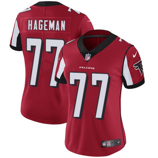Women's Nike Atlanta Falcons #77 Ra'Shede Hageman Elite Red Team Color NFL Jersey - Ujersey