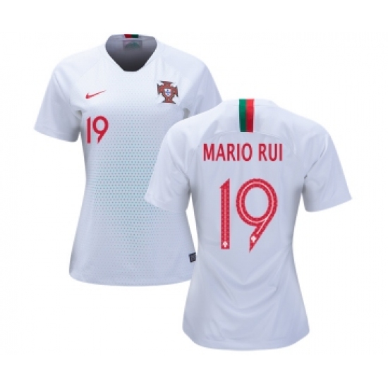 Women's Portugal #19 Mario Rui Away Soccer Country Jersey