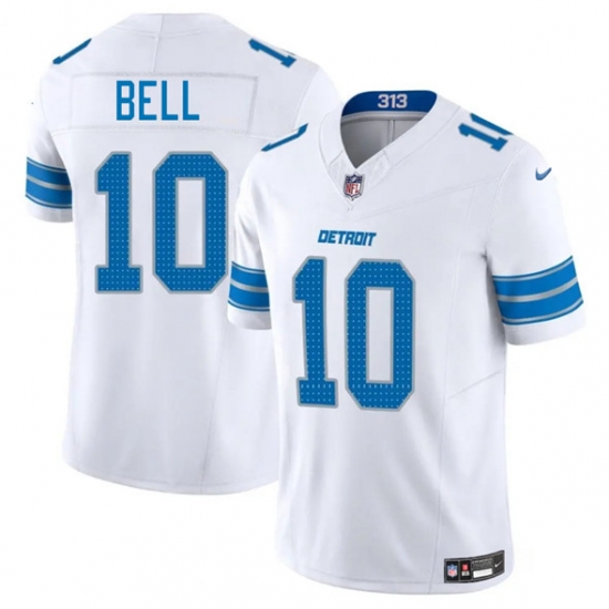 Men's Detroit Lions #10 Ronnie Bell White 2025 F.U.S.E. Vapor Limited Football Stitched Jersey - Ujersey