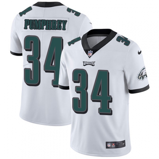 Youth Nike Philadelphia Eagles #34 Donnel Pumphrey White Vapor Untouchable Limited Player NFL Jersey - Ujersey