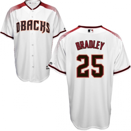 Men's Majestic Arizona Diamondbacks #25 Archie Bradley Authentic White Home Cool Base MLB Jersey - Ujersey