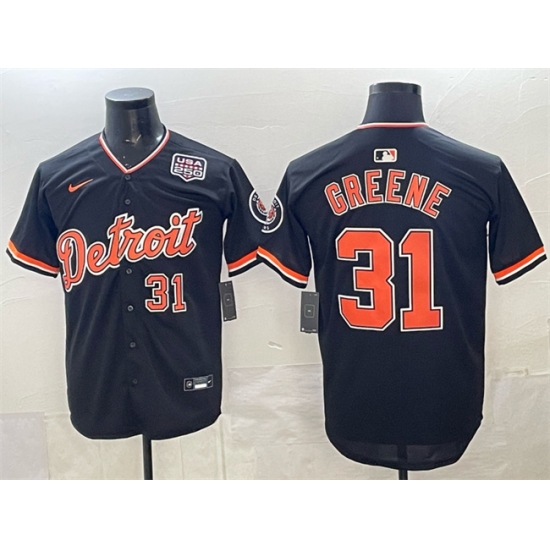 Men's Detroit Tigers #31 Riley Greene Navy 2026 Alternate USA 250 Vapor Premier Limited Stitched Baseball Jersey - Ujersey