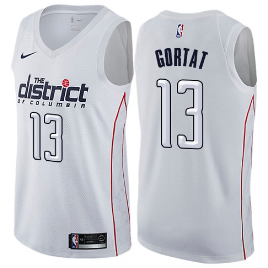 Men's Nike Washington Wizards #13 Marcin Gortat Swingman White NBA Jersey - City Edition - Ujersey