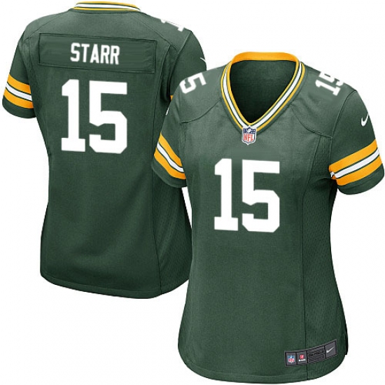 Women's Nike Green Bay Packers #15 Bart Starr Game Green Team Color NFL Jersey - Ujersey