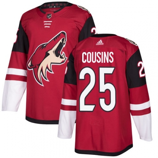 Men's Adidas Arizona Coyotes #25 Nick Cousins Authentic Burgundy Red Home NHL Jersey - Ujersey