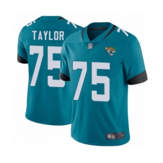 Men's Jacksonville Jaguars #75 Jawaan Taylor Teal Green Alternate Vapor Untouchable Limited Player Football Jersey - Ujersey