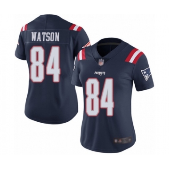 Women's New England Patriots #84 Benjamin Watson Limited Navy Blue Rush Vapor Untouchable Football Jersey - Ujersey