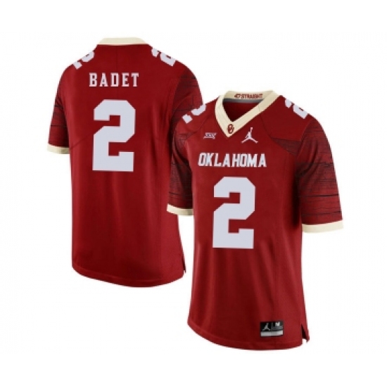 Oklahoma Sooners 2 Jeff Badet Red 47 Game Winning Streak College Football Jersey - Ujersey