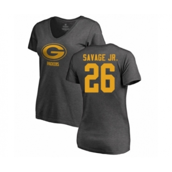 Football Women's Green Bay Packers #26 Darnell Savage Jr. Ash One Color T-Shirt - Ujersey