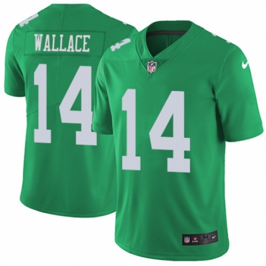 Men's Nike Philadelphia Eagles #14 Mike Wallace Limited Green Rush Vapor Untouchable NFL Jersey - Ujersey