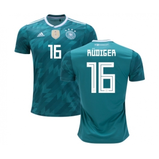 Germany #16 Rudiger Away Kid Soccer Country Jersey
