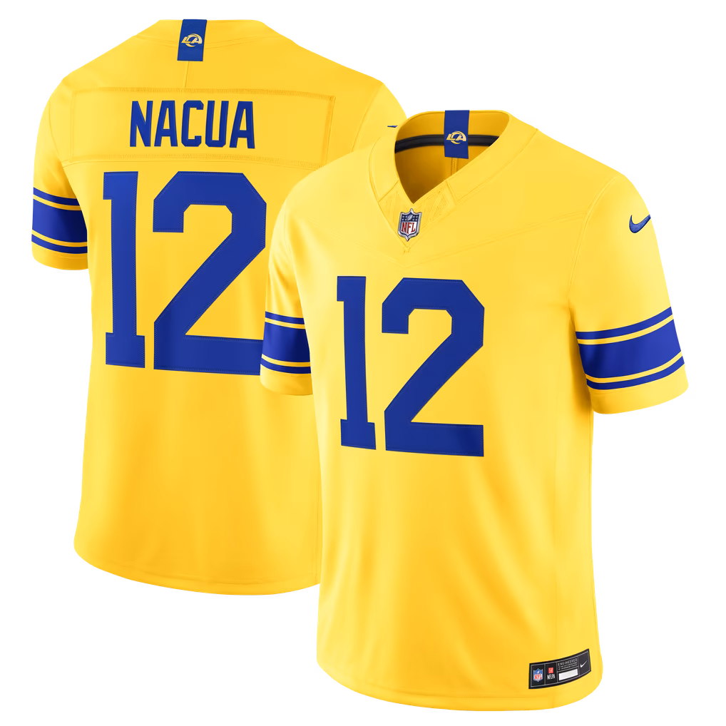 Men's Los Angeles Rams Puka Nacua Nike Classic Sol Vapor F.U.S.E. Stitched Limited Jersey - Ujersey