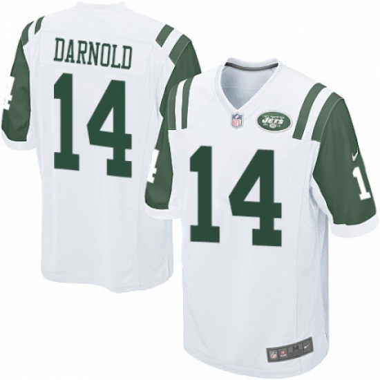 Men's Nike New York Jets #14 Sam Darnold Game White NFL Jersey - Ujersey