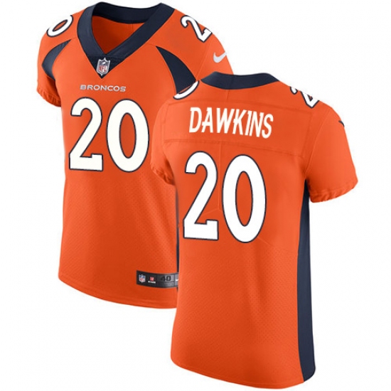 Men's Nike Denver Broncos #20 Brian Dawkins Orange Team Color Vapor Untouchable Elite Player NFL Jersey - Ujersey