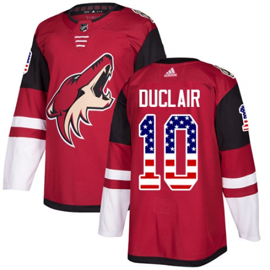 Men's Adidas Arizona Coyotes #10 Anthony Duclair Authentic Red USA Flag Fashion NHL Jersey - Ujersey