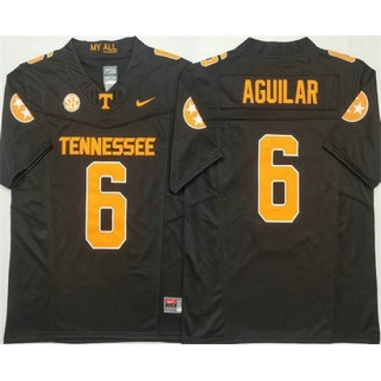 Men's Tennessee Volunteers #6 Joey Aguilar Black FUSE College Football Jersey - Ujersey