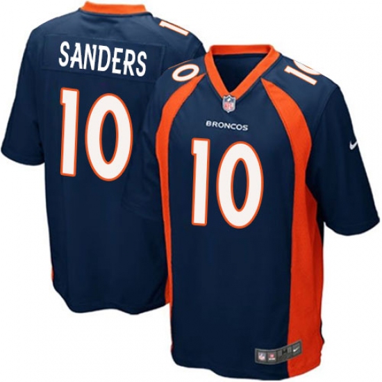Men's Nike Denver Broncos #10 Emmanuel Sanders Game Navy Blue Alternate NFL Jersey - Ujersey