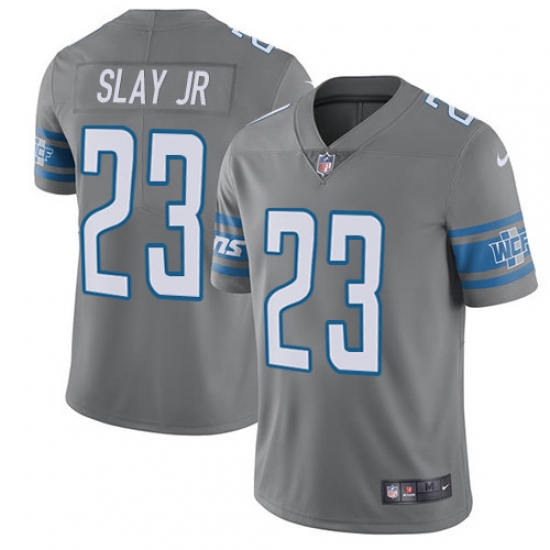 Youth Nike Detroit Lions #23 Darius Slay Limited Steel Rush Vapor Untouchable NFL Jersey - Ujersey