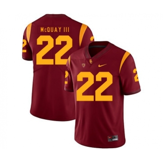 USC Trojans 22 Leon McQuay III Red College Football Jersey