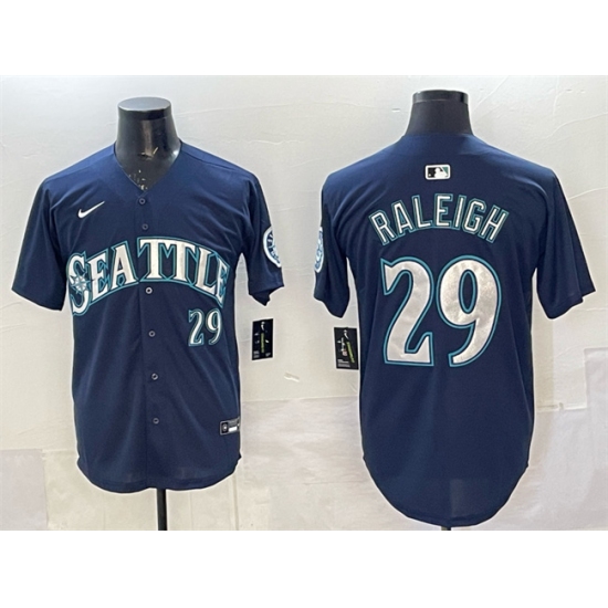 Men's Seattle Mariners #29 Cal Raleigh Navy Limited Stitched jersey - Ujersey