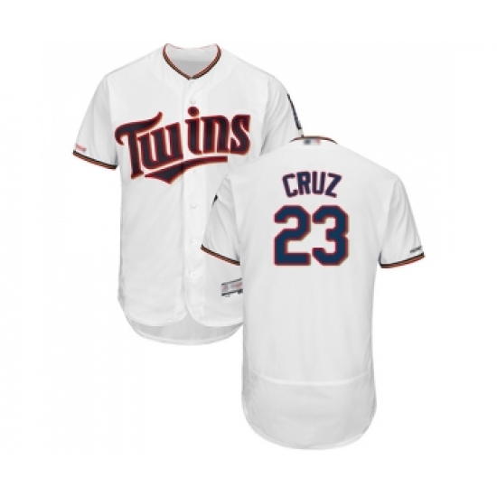 Men's Minnesota Twins #23 Nelson Cruz White Home Flex Base Authentic Collection Baseball Jersey - Ujersey
