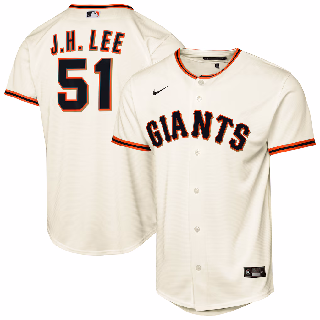 Youth San Francisco Giants Jung Hoo Lee Nike Cream Home Replica Player Jersey - Ujersey