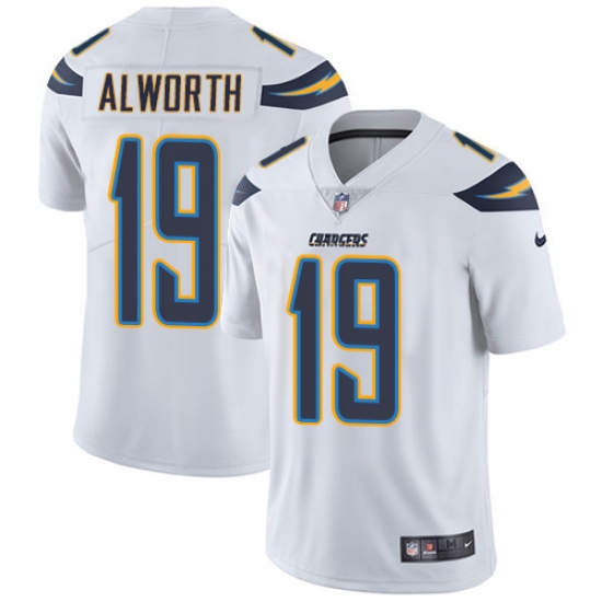 Youth Nike Los Angeles Chargers #19 Lance Alworth White Vapor Untouchable Limited Player NFL Jersey - Ujersey