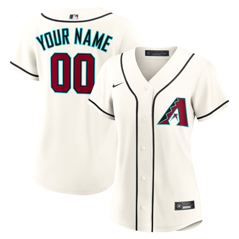 Women's  Arizona Diamondbacks  Nike Cream Home Custom Replica 2.0 Jersey - Ujersey