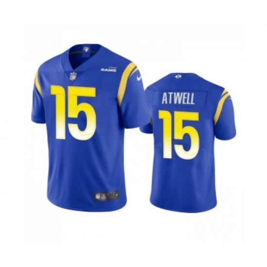 Men's Los Angeles Rams #15 Tutu Atwell Royal Vapor Untouchable Limited Stitched Football Jersey