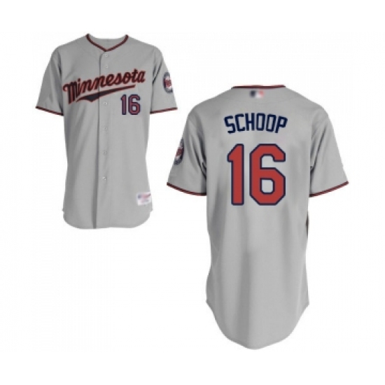 Men's Minnesota Twins #16 Jonathan Schoop Replica Grey Road Cool Base Baseball Jersey - Ujersey