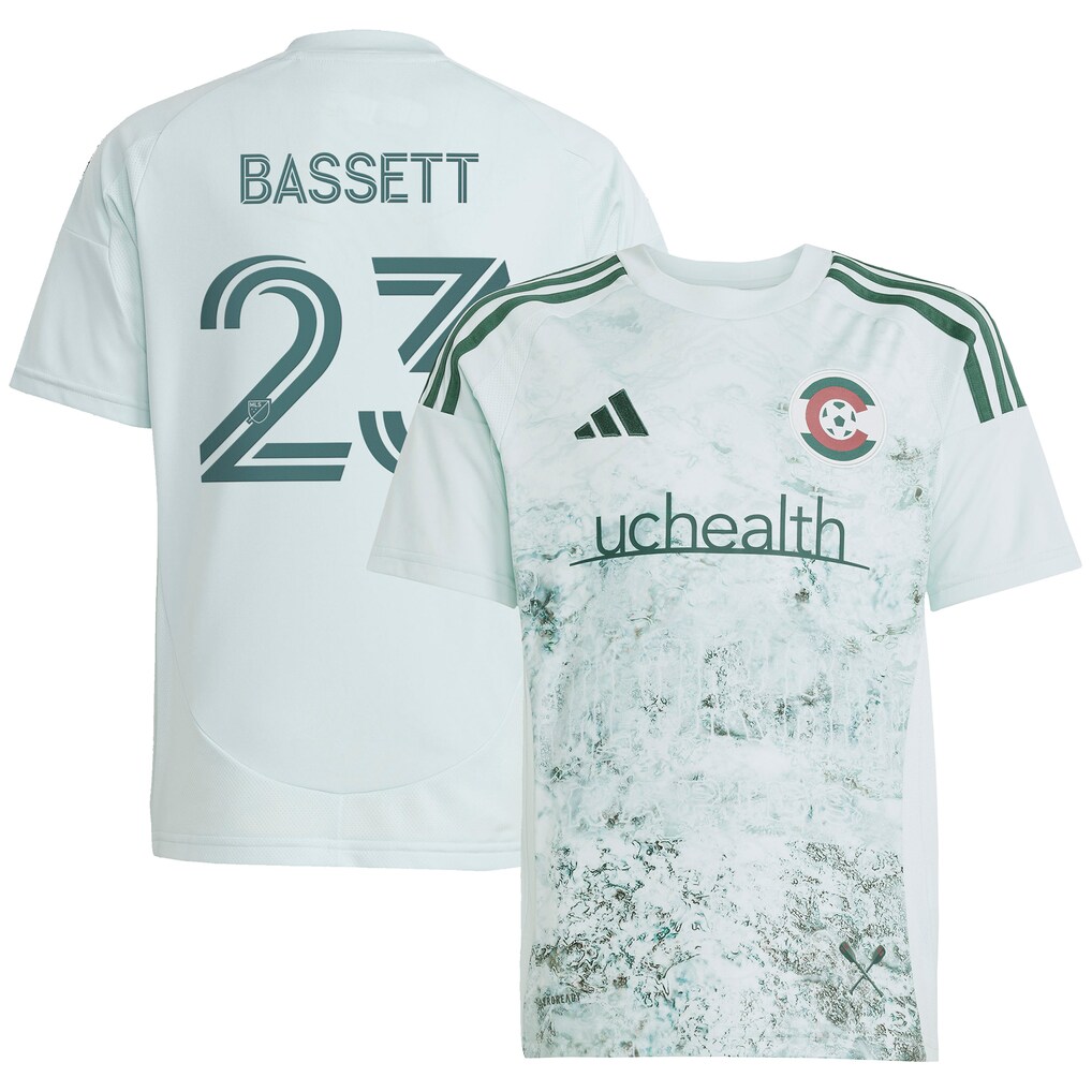 Youth Colorado Rapids Cole Bassett adidas Green 2025 Headwaters Replica Player Jersey - Ujersey