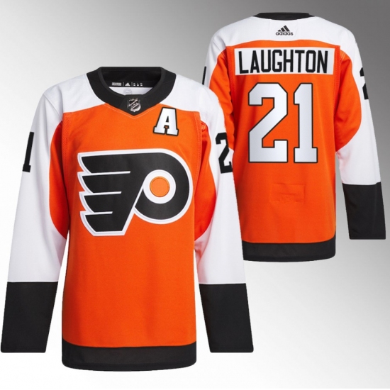 Men's Philadelphia Flyers #21 Scott Laughton 2023-24 Orange Stitched Jersey - Ujersey