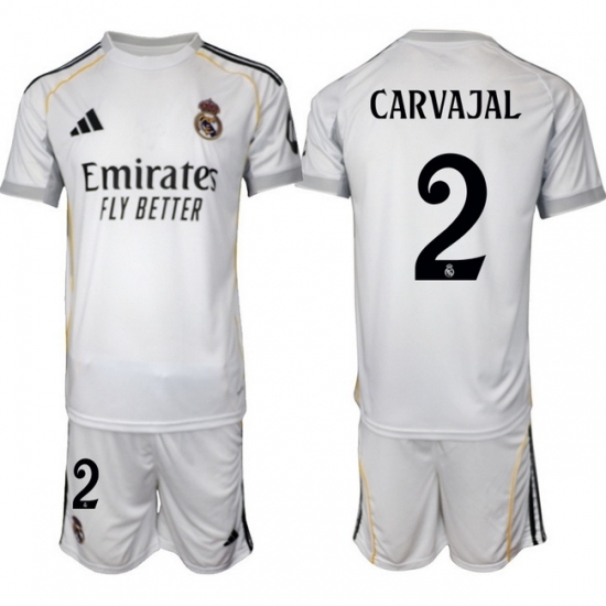 Men Real Madrid 2026 Soccer Jerseys White #2 CARVAJAL (2)