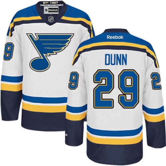 Women's Reebok St. Louis Blues #29 Vince Dunn Authentic White Away NHL Jersey - Ujersey