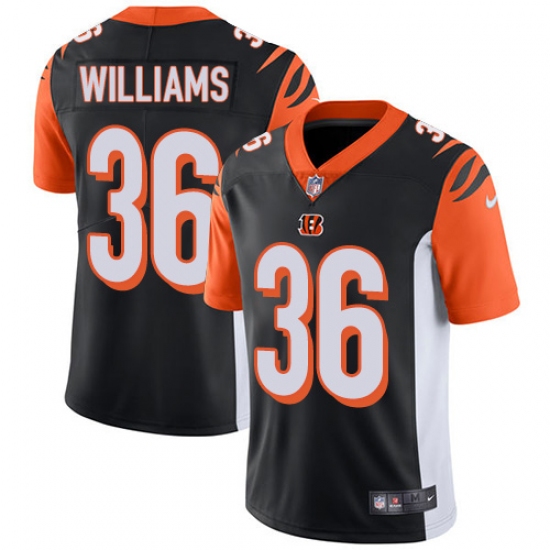 Youth Nike Cincinnati Bengals #36 Shawn Williams Vapor Untouchable Limited Black Team Color NFL Jersey - Ujersey