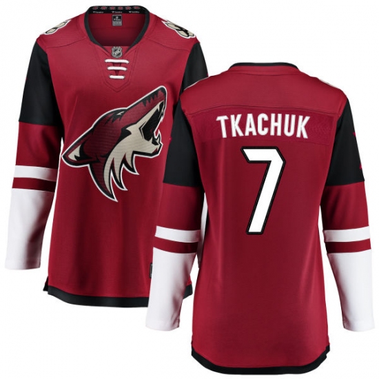 Women's Arizona Coyotes #7 Keith Tkachuk Fanatics Branded Burgundy Red Home Breakaway NHL Jersey - Ujersey
