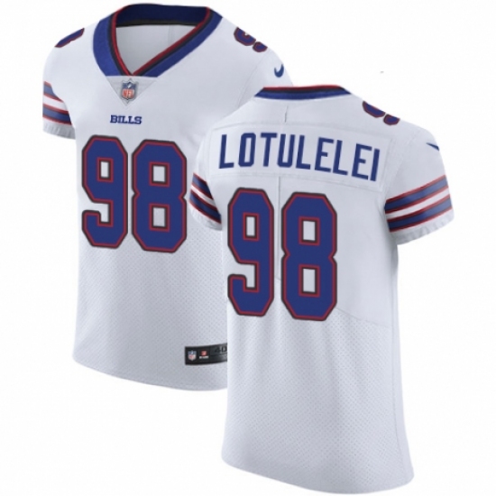 Men's Nike Buffalo Bills #98 Star Lotulelei White Vapor Untouchable Elite Player NFL Jersey - Ujersey