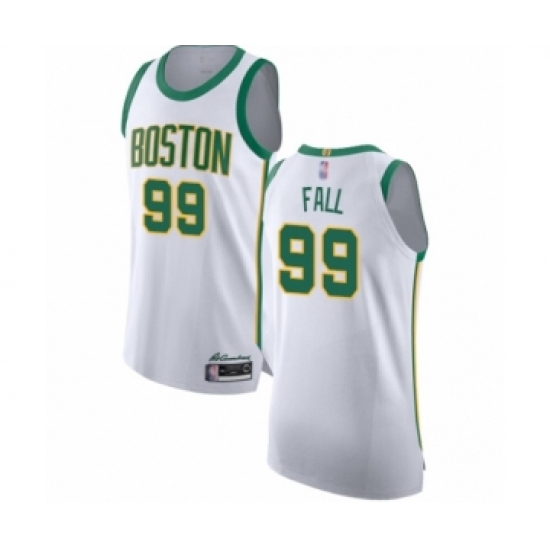 Men's Boston Celtics #99 Tacko Fall Authentic White Basketball Jersey - City Edition - Ujersey