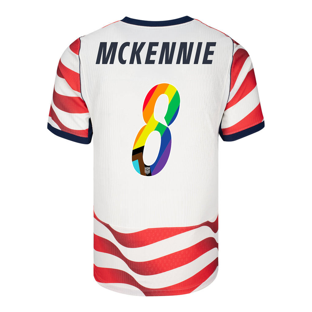 Men's Nike USMNT 2026 Weston McKennie Pride Home Stadium Jersey - Stripes - Ujersey