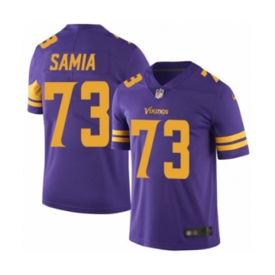 Men's Minnesota Vikings #73 Dru Samia Limited Purple Rush Vapor Untouchable Football Jersey - Ujersey