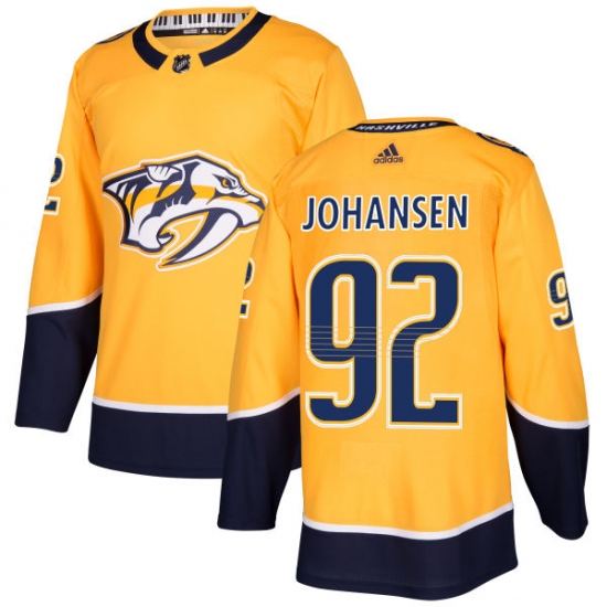 Youth Adidas Nashville Predators #92 Ryan Johansen Authentic Gold Home NHL Jersey - Ujersey