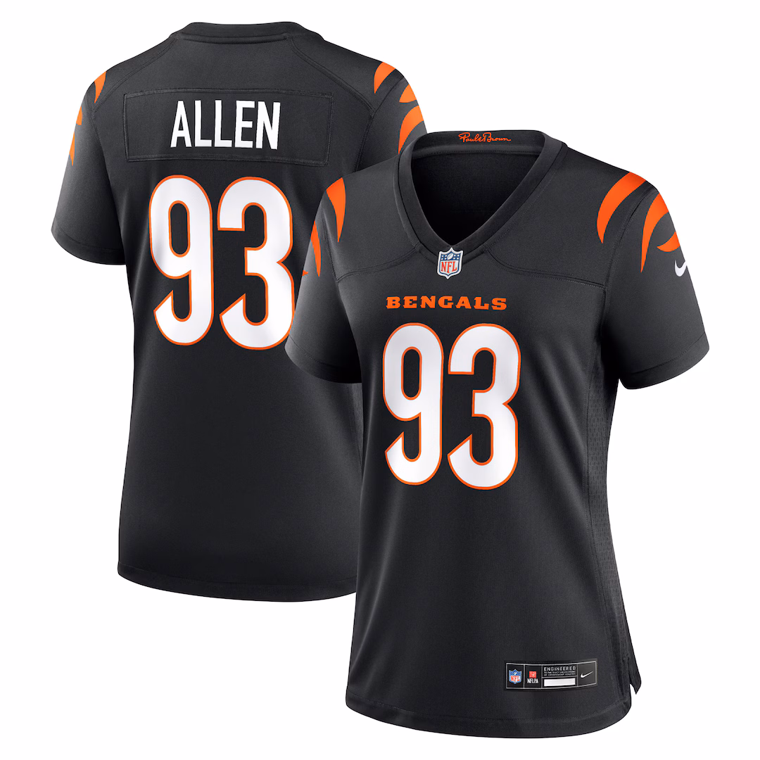 Women's Cincinnati Bengals Jonathan Allen Nike Black Team Game Jersey